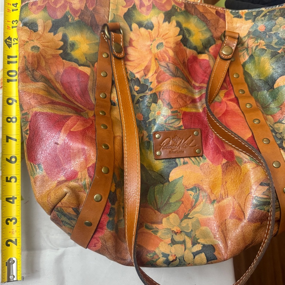 Patricia Nash Floral Tote - Red, Orange, Green